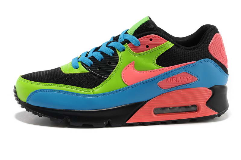 Nike Air Max 90 Mens arc Chaussures Noir Vert Bleu Rose (2)
